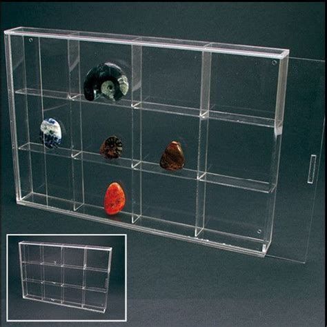 Rock Display Case Large W 12 Compartments 3 Acrylic Glass Curio Acrylic Display Case Rock