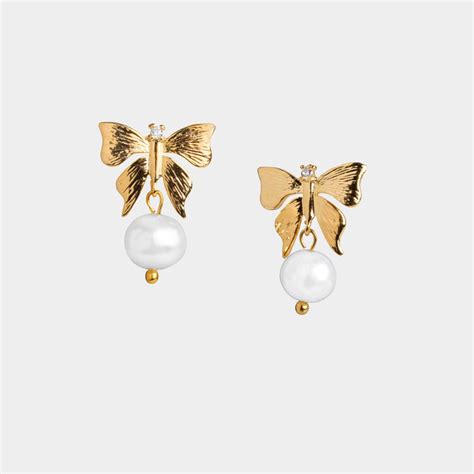 Papillon Pearl Earrings Sustainable And Ethical Jewelry In Nyc Siizu