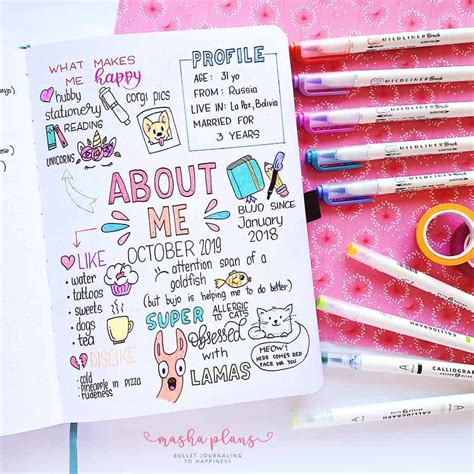 Creative Bullet Journal First Page Ideas Masha Plans