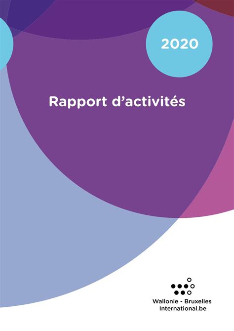 Rapport Dactivités 2020 De Wallonie Bruxelles International By