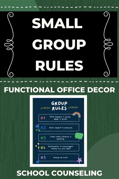 Counseling Small Group Rules Poster Small Groups Group Rules