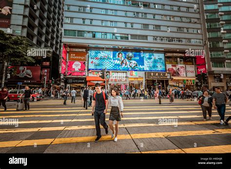 Street Hong Kong Famous Nathan Road Tsim Sha Tsui Stock Photo Alamy