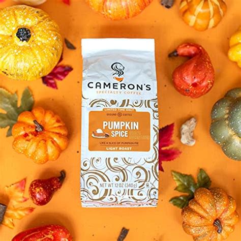 Cameron S Coffee Holiday Roasted Ground Coffee Bag Flavored Pumpkin