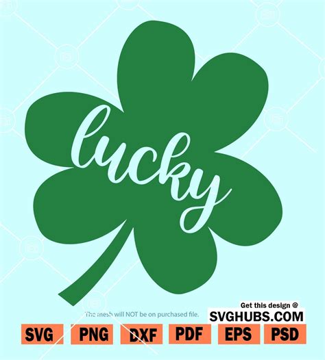 Lucky Clover Leaf Svg St Patrick Lucky Svg Lucky Clover Svg