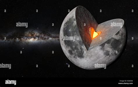Moon Structure In Front Of The Milky Way Galaxy Stock Photo Alamy