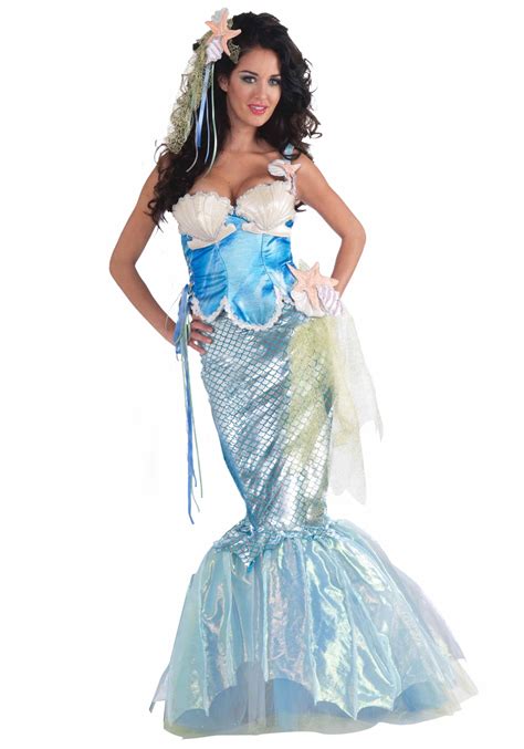 seashell mermaid sea siren ariel fancy dress up halloween sexy adult costume ebay