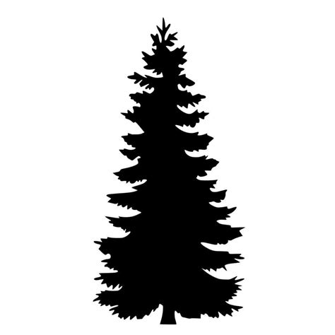 Silhouette Of Evergreen Tree Clipart Best
