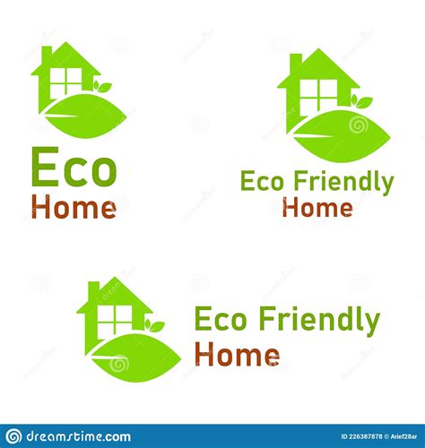 Eco Friendly Home Illustration Design Eco Friendly Home Logo Design