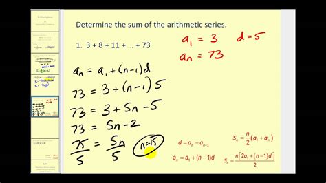 Arithmetic Series Youtube