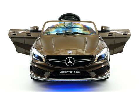Mercedes Benz Cla45 Ride On Toy Car With Parental Remote Brown