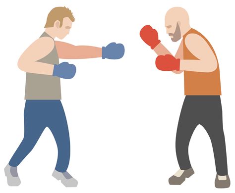 Dois Boxeadores Masculinos Lutando Um Contra O Outro Lutadores De