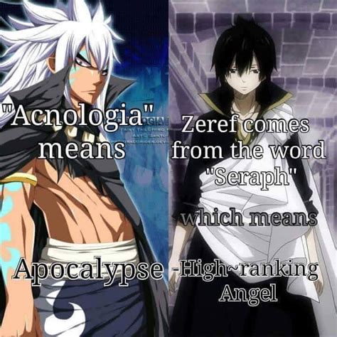Acnologia Means Apocalypse Zeref Comes From The Word