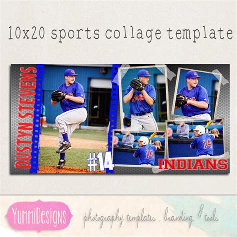 Psd Collage Template Sports Template Sports Collage Etsy