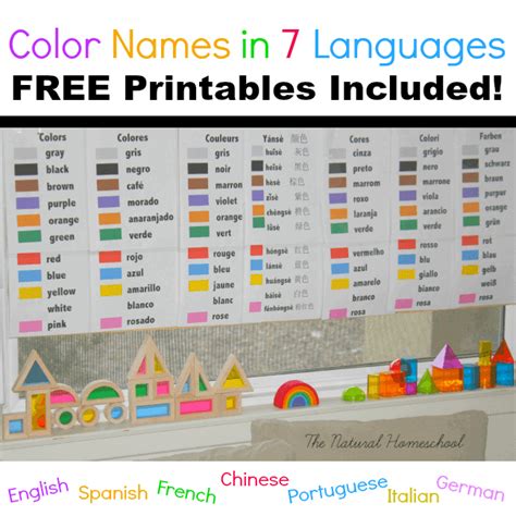 First, click on a card and try to guess the name of the colour in your native language. Learn Color Names in Seven Languages with FREE Printables