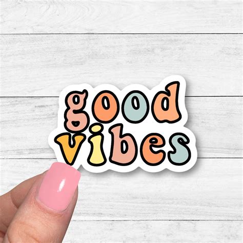 Good Vibes Sticker Wall Decal Vinyl Stickers For Laptops Etsy