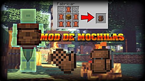 Mochila Mod Backpack Mod Minecraft Pe Bedrock 117 Y 118 Youtube