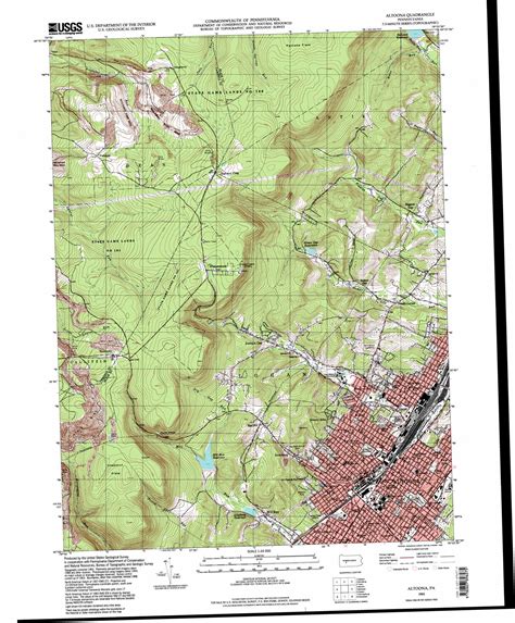 Altoona Topographic Map Pa Usgs Topo Quad 40078e4