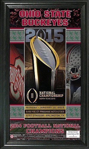 Ohio State 2014 Football National Champions Ticket Pano Limited