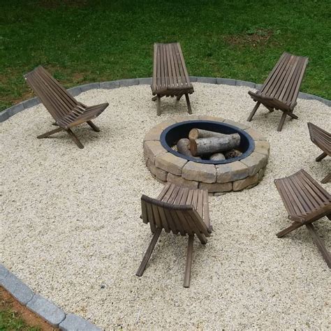 How To Build A Diy Fire Pit With Gravel Stones And Walkway Fire Pit Landscaping Fire Pit