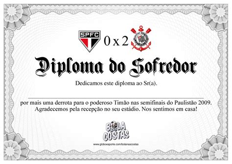 Partida de futebol entre corinthians x são paulo nnbb 2020. Diplomas de sofredor