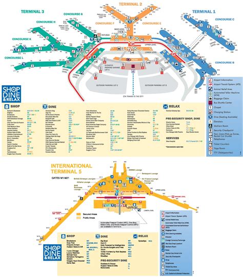 Chicago Ohare Airport Map Map Of The Usa With State Names