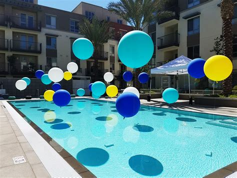 Pool Balloons Summer Party Pool Party Party Ideas Backyard Pool Parties Pool Birthday