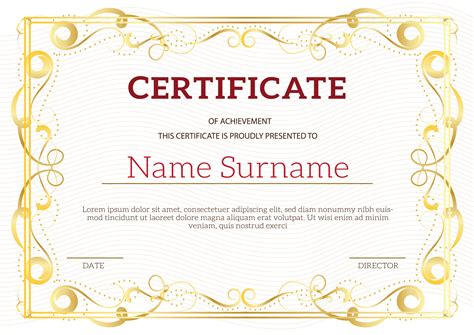 Certificate Of Achievement Images