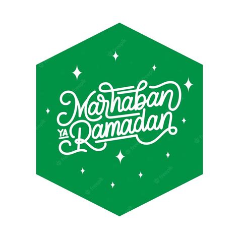 Premium Vector Lettering Typography Poster Marhaban Ya Ramadan