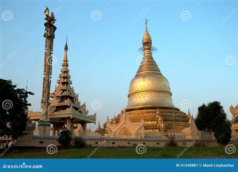 Golden Pagoda In Myanmar Temple Yangoon Stock Image Image Of