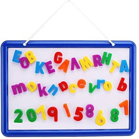 Edukid Toys Magnetic Whiteboard With 109 Alphabet Letters And Numbers