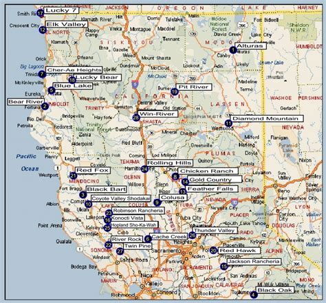Northern California Cities Map