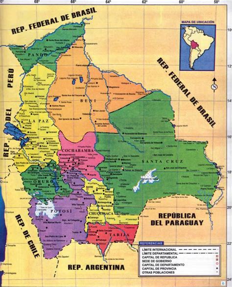 Mapa Político De Bolivia Mapas De Bolivia
