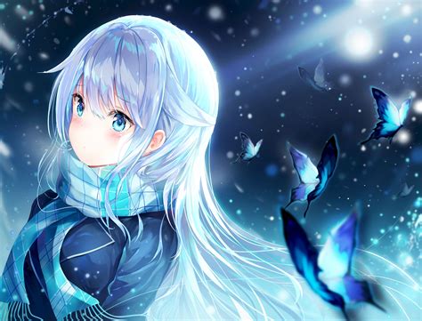 anime girl white hair wallpapers wallpaper cave