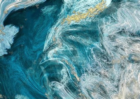 Background Gelombang Tekstur Laut Mengalir Latar Belakang Biru Abstrak