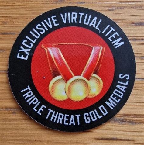 Roblox Triple Threat Gold Medals Virtual Item Code Immediate Delivery