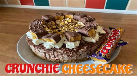 crunchie bar cheesecake honeycomb recipe no bake chocolate dessert youtube