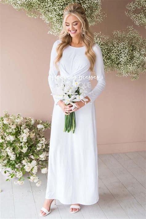 The Tessla In 2021 Modest Dresses Long Sleeve Wedding Dress Lace Modest White Dress
