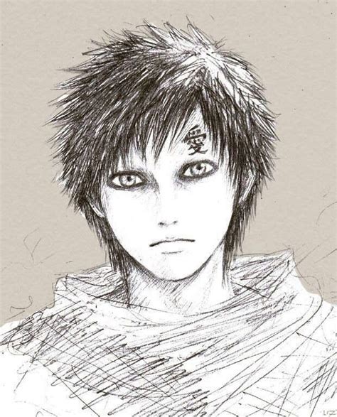 Gaara Quasi Realistic Sketch By Lizeth On Deviantart Gaara Naruto
