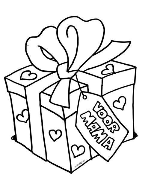 Kleurplaat moederdag met versje kids n fun uitspraken moederdag. Kleurplaat Cadeau voor mama - moederdag | Moederdag ...