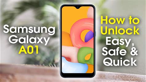 How To Unlock Samsung Galaxy A01 Easy Safe And Quick Youtube