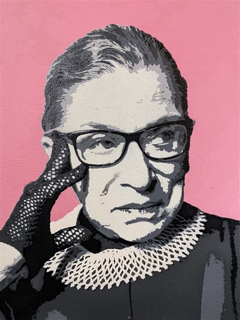 Ruth Bader Ginsburg Portrait Stencil Art Spray Paint Etsy