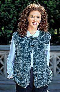 Ravelry Garter Yoke Vest Pattern By Lion Brand Yarn