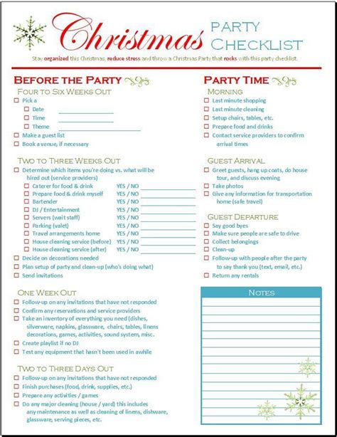Add a creative and personal touch to the tradition by crafting unique with christmas parties happening left and right, it can be quite overwhelming to get each present straight, too. Christmas Party Checklist - Spreadsheetshoppe
