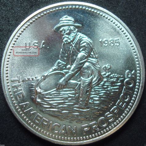 1985 Engelhard American Prospector 1 Troy Ounce 999 Fine Silver Round