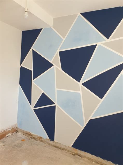 Feature Wall Bedroom Wall Paint Diy Wall Painting Geometric Wall Paint