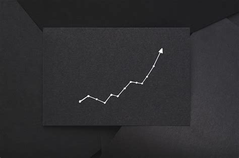 Exponential Graph Growth Progress Black Paper Stock Photo Download