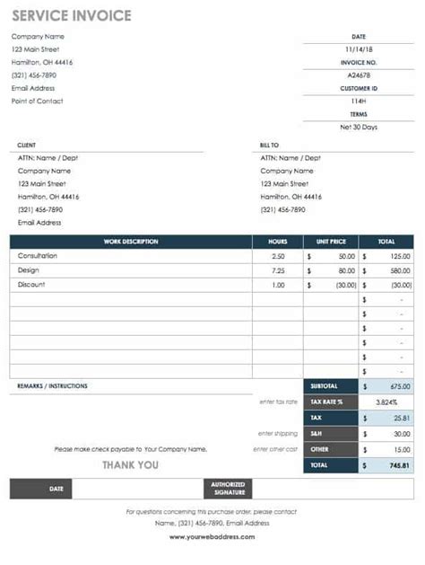 Work Order Invoice Template Seven Brilliant Ways To