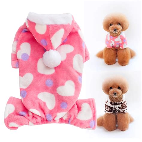 Pet Dog Clothing Winter Fleece Cat Dog Puppy Clothes Coat Dog Pajamas