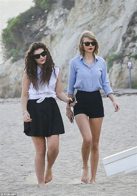 Taylor Swift And New Bff Lorde Wear Matching Outfits As They Dance Together During Beach Stroll