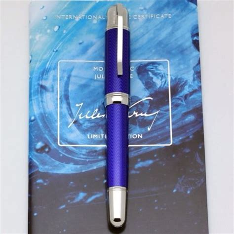 L'émail du clip visconti est assorti à la couleur du stylo plume. Mont Blanc JULES VERNE STYLO PLUME - Catawiki